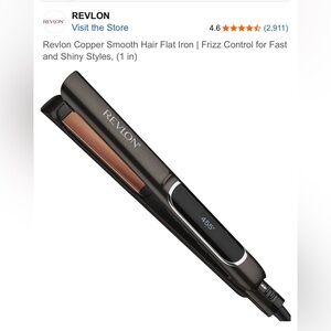 Revlon Copper Smooth Flat Iron - Black & Copper Plates